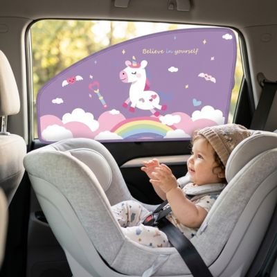 Pare soleil voiture bébé enfant dans son siège avec climat confortable