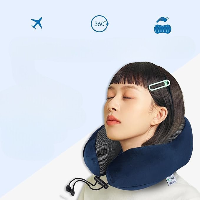 Oreiller - NeckRelaxingPillow™ - Bleu - Confort voiture